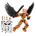thumbnail image 1 of Multi-Jointed Movable Stick Bots Articulated Robot Dummy, Titan 13 Action Figure,Stikbot Toys with Weapon Accessories, T13 Action Figure Robot, Ideal Gift for Children and Adults (orange), 1 of 8