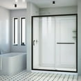 thumbnail image 2 of Infinity-Z 36 Inch D x 60 Inch W x 76-3/4 Inch H Clear Sliding Shower Door with Center Drain Shower Base and Back Wall, 2 of 11