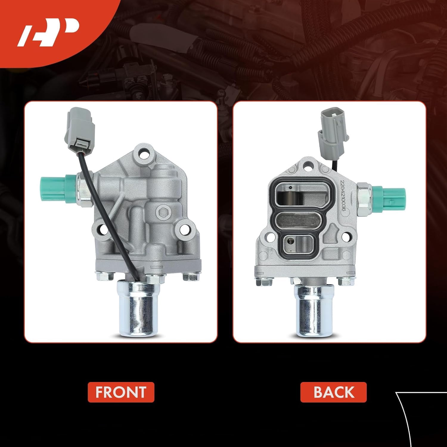 A-Premium Engine Variable Valve Timing (VVT) Solenoid Compatible with Honda Civic 1996 1997 1998 1999 2000 L4 1.6L, Replace# 15810P2RA01