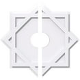 thumbnail image 1 of Ekena Millwork CMP30AL2-06000 30 Po OD x 6 Po ID Carré Axel Architecture Grade Médaillon de Plafond Contemporain PVC - 2 Pièces, 1 of 1