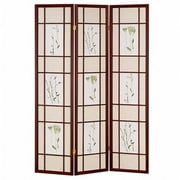 Ore International R5443 3 Panel Shoji Screen - Cherry
