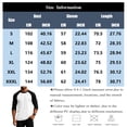 thumbnail image 3 of Fabrcox Men's 3/4 Sleeve Shirts Raglan Crew Neck Mens Baseball Shirt Color Block Lightweight Outdoor Sports Workout Shirt Men Blue XL, 3 of 5