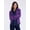Electric Purple, variant on Women's Zip Front Hooded Cable Cardigan