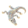 thumbnail image 2 of Large Alligator Rhinestone Brooch, 2 of 4