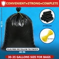 thumbnail image 2 of 45 Gallon Trash Bags, Heavy Duty Large Plastics Garbage Bags, 70 Count 2.0 Mil Extra Thick 36”x 44”Trash Can Liners Garbage Trash Bag For Industrial, Home, Kitchen, Commercial, Yard, Lawn, Leaf, 2 of 7