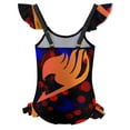 thumbnail image 2 of Fairy Tail Girls Swimsuit Ruffle One-piece Beachwear Kids Cute Swimwear Summer Bathing Suit 10-12Y(150cm), 2 of 8