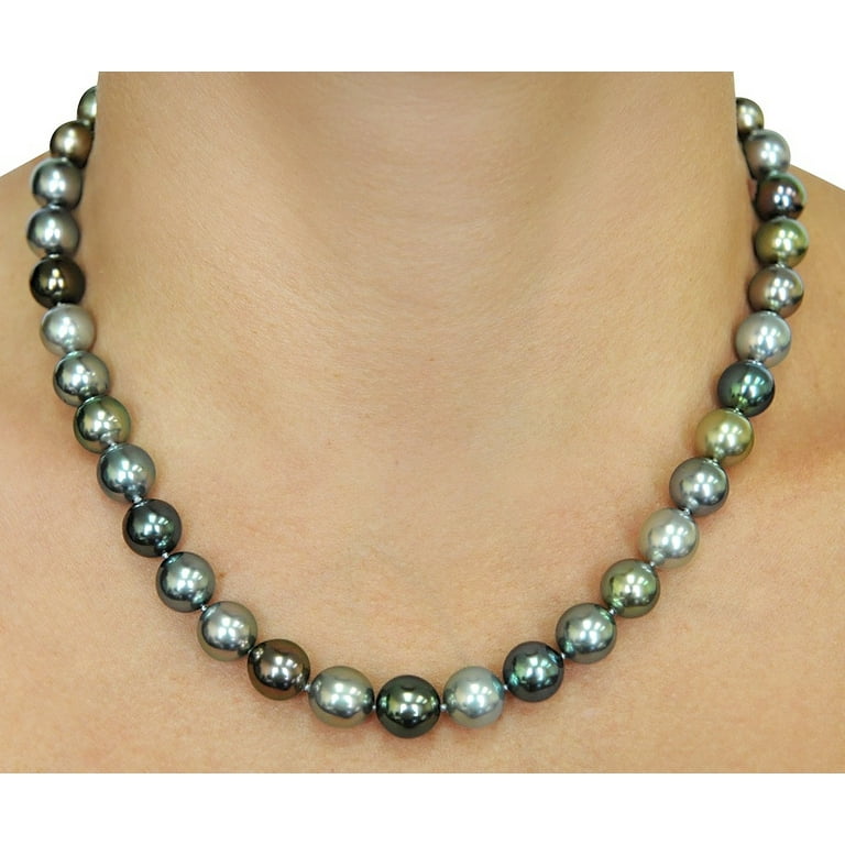 8-10mm Tahitian South Sea Multicolor Baroque Pearl Necklace