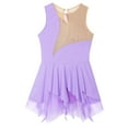 thumbnail image 3 of YONGHS Kids Girls Sleeveless Figure Ice Skating Dress Gymnastic Dance Leotard A Purple 12, 3 of 7