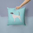 thumbnail image 2 of Carolines Treasures BB3695PW1414 English Pointer Checkerboard Blue Fabric Decorative Pillow, 2 of 4
