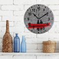thumbnail image 3 of Yayeee 10" Wall Clock Battery Operated Quartz Round Silent Non-Ticking Home Decor,Red Boat, 3 of 6