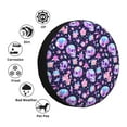 thumbnail image 4 of Sikiie crystal Skull flower cool PVC Leather Spare Tire Wheel Cover Spare Tire Cover, for Car Truck SUV Camper Trailer Universal Fit(14-17in)-16 inch, 4 of 6