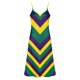 thumbnail image 3 of Falda Larga Verano Mujer Cuello en V sin Mangas Impresión de Carnaval Correa Dividida Maxi Vestido Casual Playa Dormir Deslizamiento Vestido Fluido, 3 of 8