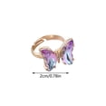 thumbnail image 2 of Anillo HUOGUO Creative Gradient Butterfly Alloy para mujer, 2 of 2