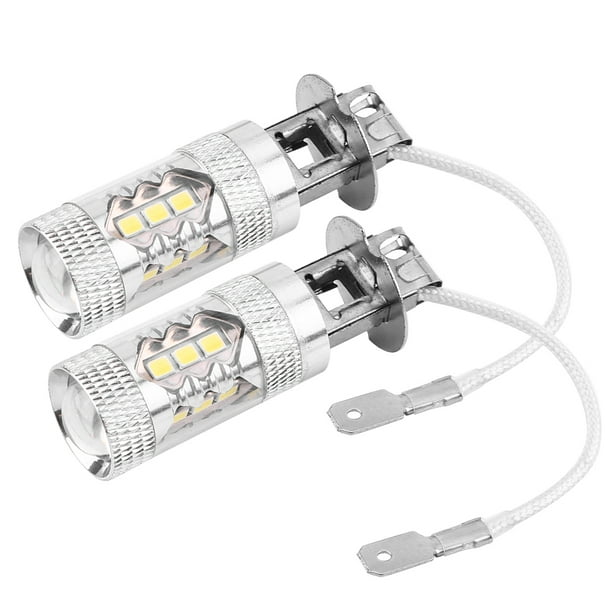 Ampoule LED, 2 Pièces Hock Proof H1 H3 12V-24V 80W H1 Ampoule LED,  Accessoires De Voiture Pièces De Voiture Pour Pièces Automobiles De  Réparation De Voiture 