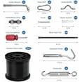 thumbnail image 4 of 1/16" Wire Rope Kit with 300FT Vinyl Coated 304 Stainless Steel Wire Rope with M5 Turnbuckle, 7x7 Strand Core Tensioner Kit for String Light Hanging, Garden, Clothes Line and  Climbing, 4 of 7
