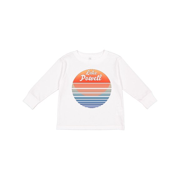 Inktastic Lake Powell Retro Sunset Boys or Girls Long Sleeve Toddler T-Shirt