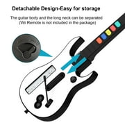 NBCP Wireless Guitar Controller for Nintendo Wii, Compatible with Guitar Hero, Clone Hero, Rock Band, White