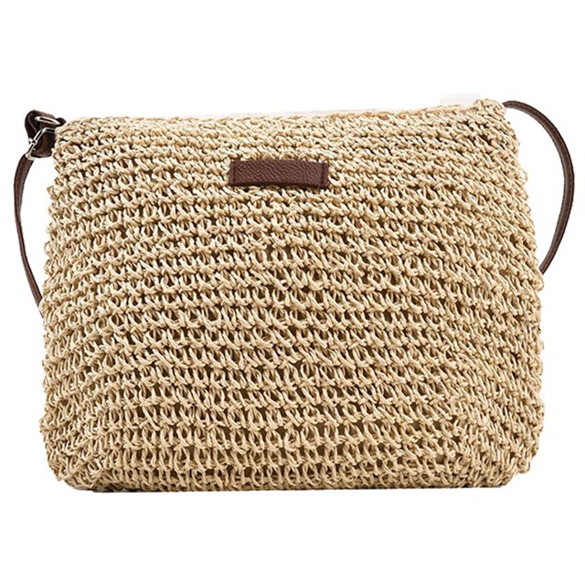 Bolso de mujer Bolsos de playa Bolsos de mano tejidos bohemios Simple Casual Boho Beige