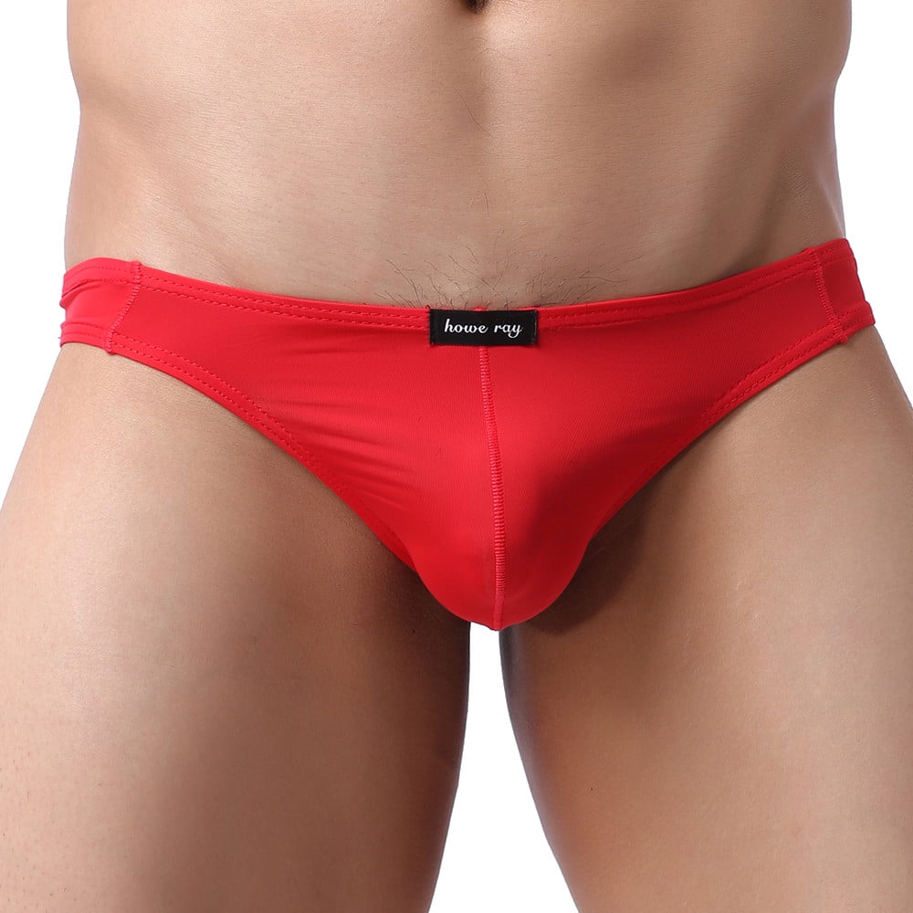 Sksloeg Men G-String Jockstrap 2023 Low Rise T-Back Thongs Underwear Solid  Sexy Underpants Red L,（1Pcs) 