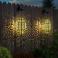 thumbnail image 4 of Twinkya Hanging Solar Lights Outdoor Garden Decorative Solar Lantern Waterproof Metal Moroccan Outdoor Decorations for Patio Pathway Yard Porch Backyard Garden Decor (Gold, 1 Pack), 4 of 10