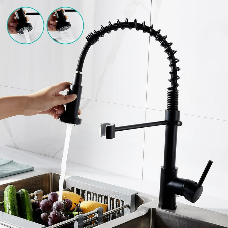 Modern Chrome Finish Pull Out Spring Kitchen Faucet Rotating Spout Sink Mixer Tap Modern Chrome Finish Pull Out Spring Kitchen Faucet Rotating Spout Sink Mixer Tap