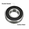 thumbnail image 4 of 2 Pcs Bike Bicycle 61900-2Rs (6900-2Rs) Bearings 10X22X6mm Thin Section, 4 of 4