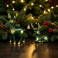 thumbnail image 5 of Cadancy Christmas Reindeer Figurines Set of 2 Tabletop Statues for Festive Display, Elegant Deer Ornaments Home Mantle Shelf Indoor Holiday Decor Winter Seasonal Decoration Gift, 5 of 7