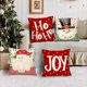 thumbnail image 2 of Juego de 4 fundas de almohada navideñas de 12 x 12 pulgadas, diseño de rayas, lunares, Papá Noel, muñeco de nieve, rojo, Ho Joy, invierno, vacaciones, granja, Navidad, cojines decorativos, funda de, 2 of 6