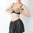 thumbnail image 7 of Spike Riveted Studded Tribal Fusion Cabaret Belly Dance Team Bra Top Attire Gold, 7 of 7