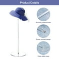thumbnail image 3 of Soporte de exhibición de sombreros de acrílico 4 piezas de 13.8 pulgadas para pelucas, soporte para joyería, gorra de béisbol, sombrero fedora, sombrero de vaquero transparente, 3 of 6