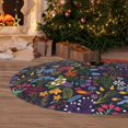 thumbnail image 6 of Rateoe Flowers And Birds Print Christmas Tree Skirt 48" for Xmas Holiday New Year Party Circle Tree Mat Ornaments Decoration, 6 of 7