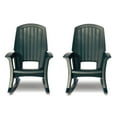thumbnail image 1 of Semco Fauteuil Berçant d'Extérieur Robuste Toutes Saisons Rockaway, Vert (Lot de 2), 1 of 9