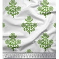 thumbnail image 1 of Soimoi Green Poly Georgette Fabric Leaves & Floral Block Decor Fabric Printed Yard 52 Inch Wide, 1 of 4