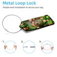thumbnail image 2 of Square 2Pack PU Leather monkey Cruise Luggage Tag with Privacy Cover and Stainless Steel Ring - Suitable for Travel Handbags Backpacks Luggage Tags, 2 of 6