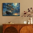 thumbnail image 4 of Chilfamy Full Moon Canvas Wall Art Ready To Hang Room Home Decor Made in America 16x12in, 4 of 6