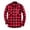 Red, variant on Kezqiaxn Mens Shirts Casual Summer Plaid Long Sleeve Regular-Fit Business Dress Shirt with Pockets Fashion Clothing