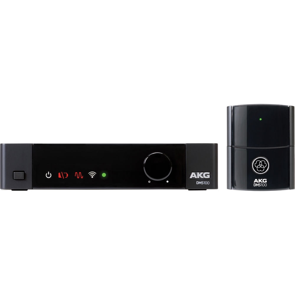 AKG DMS100 2.4 GHz Digital Bodypack Wireless Instrument System Bundle with AKG LC617 MD Lapel Microphone with Tie Clip (Black)