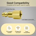 thumbnail image 4 of 1/4 Inch Air Hose Fittings Kit - 4 Pcs Female Thread Quick Connect Adapter for Air Tool and Compressor, Npt Female Plug, 4 of 7
