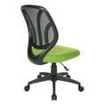 thumbnail image 4 of Screen Back Armless Task Chair with Green Mesh Fabric and Wheel Carpet Casters, 4 of 5