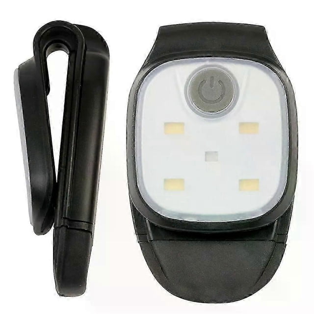 Linterna LED con clip, 4 modos de iluminación, luz de seguridad con clip para correr, caminar de noche, pescar, hacer senderismo, recargable por USB.