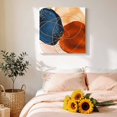 thumbnail image 4 of Canvas Wall Art Red Blue Navy Canvas Art Print Color Block Gold Line Abstraction Art Pictures Wall Decor for Living Room Bedroom Artwork Decorations Stretched Framed Ready to Hang 10"x10", 4 of 9