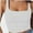 White, variant on Womens Sleeveless Tanks Strappy Square Neck Skinny Cami Tops Basic Workout Fitness Crop Tank Top