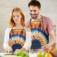 thumbnail image 5 of Orange Purple Blue Tie Dye Mandala Pattern Apron-Garden Aprons for Women with Pockets-Cotton Linen Waterproof Kitchen Cooking Gardening Aprons Adjustable for Kitchen,Cooking,BBQ and Salon 33x27 Inch, 5 of 7