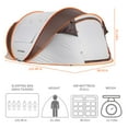 thumbnail image 2 of Terrui White And Brown Pop Up Tent For 5-8 People TER-LTT320WB, 2 of 7