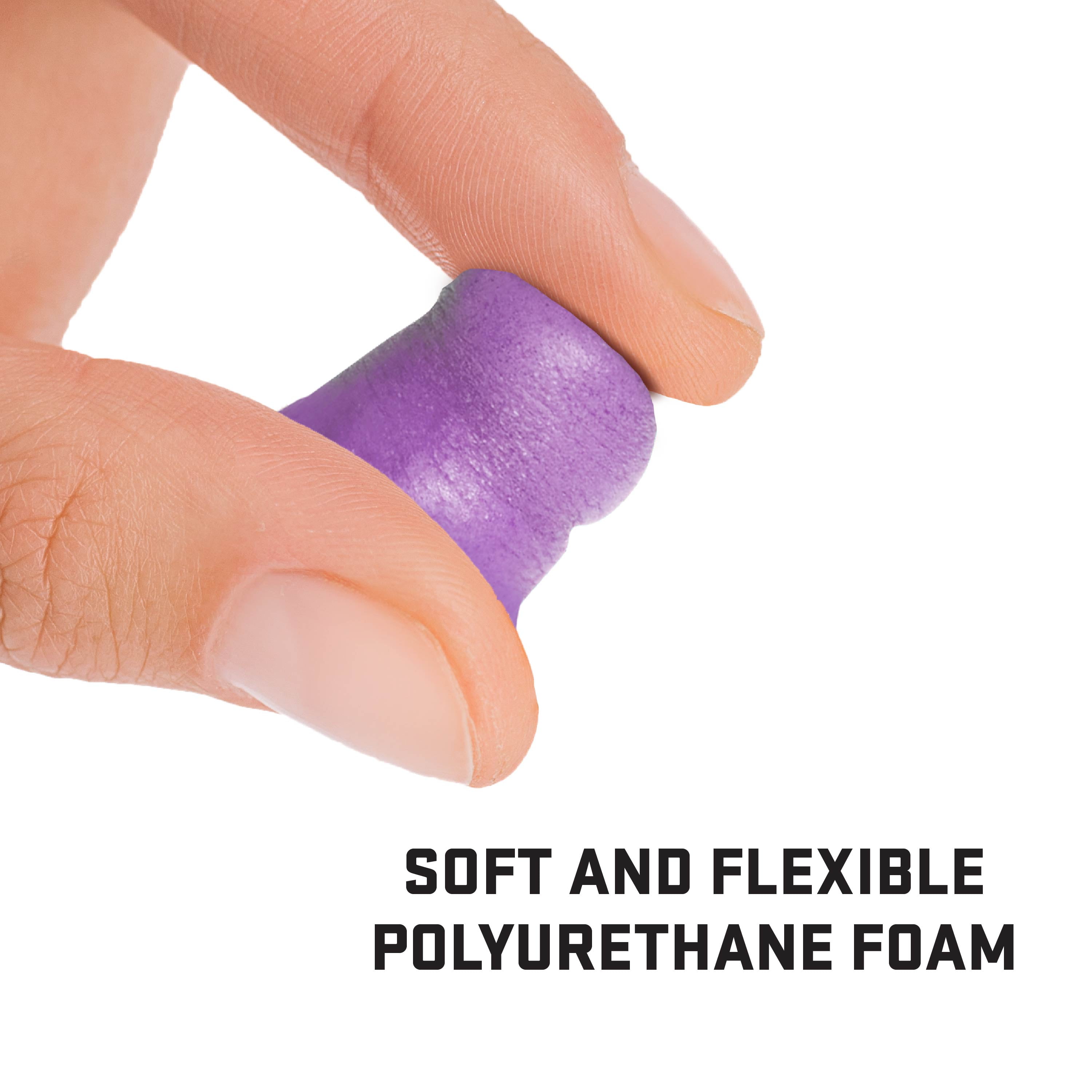 ULTRX™ Tapered Foam Ear Plugs, 15 Pairs Value Pack, Purple, Adult, Unisex, Model 4134, NRR 32 Db