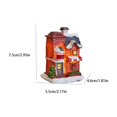 thumbnail image 5 of Christmas Village Decor, Resin Gabled Cottage Tabletop House with Soft Light for Entryway Table Shelf and Living Room, 2.95 x 2.17 x 1.77 in, 5 of 5