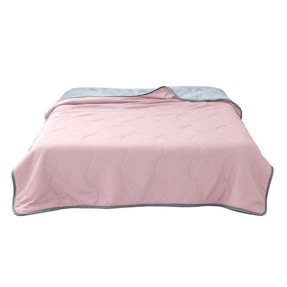 Chilled Fiber Summer Blanket Airy Breathable Sweat Wicking Lightweight Coverlet for Night Sweats Hot Sleepers Bedroom Sofa Rest