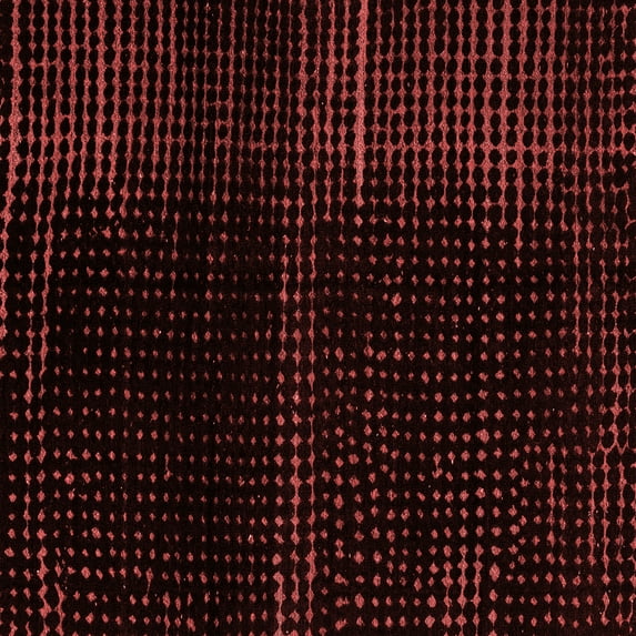 Ahgly Company Machine Washable Indoor Square Abstract Red Modern Area Rugs, 7' Square
