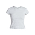thumbnail image 5 of No Boundaries Cotton Stretch Drop Needle Baby Tee, Women's XS-XXXL, 5 of 5