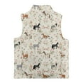 thumbnail image 5 of Xoenoiee Horse Butterfly Floral Print Toddler Girls Fleece Vest Kids Polar Fleece Zipper Jacket Sleeveless Fall Winter Warm Outerwear with Pockets, 4T, 5 of 7